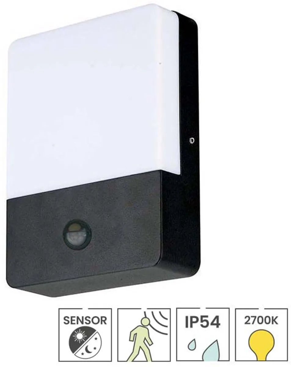 Lybardo Buitenlamp met Bewegingssensor 11.4W - Zwart
