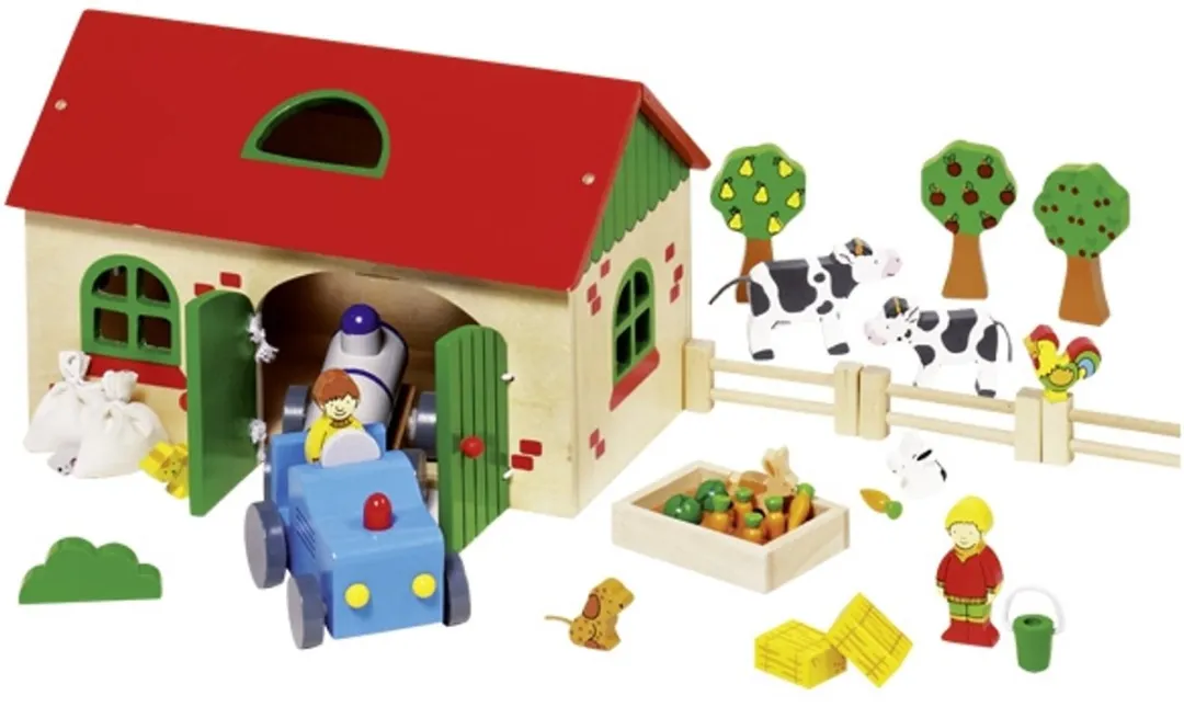 Goki My Farm Poppenhuisaccessoires - 71 Meubels 2 Poppen Multicolor