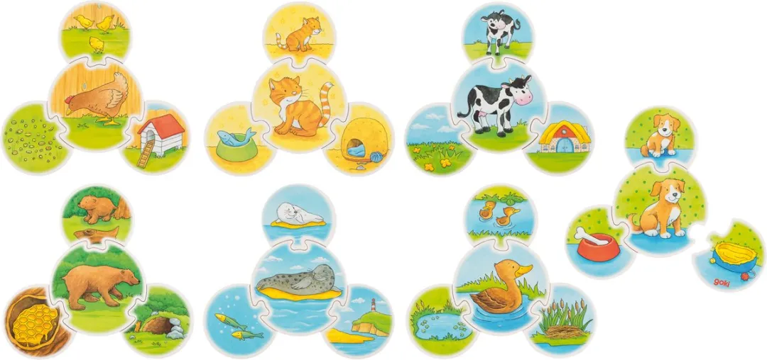 Goki Dieren Puzzel 24 Stuks - Meerkleurig