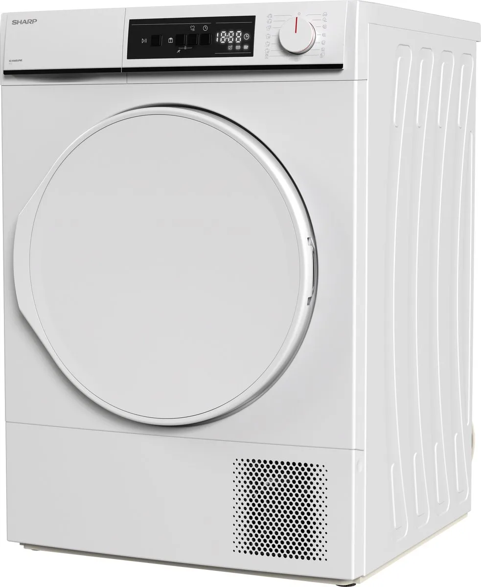 Sharp KDNHA8S6PWECB Warmtepomp Droger 8kg - Wit