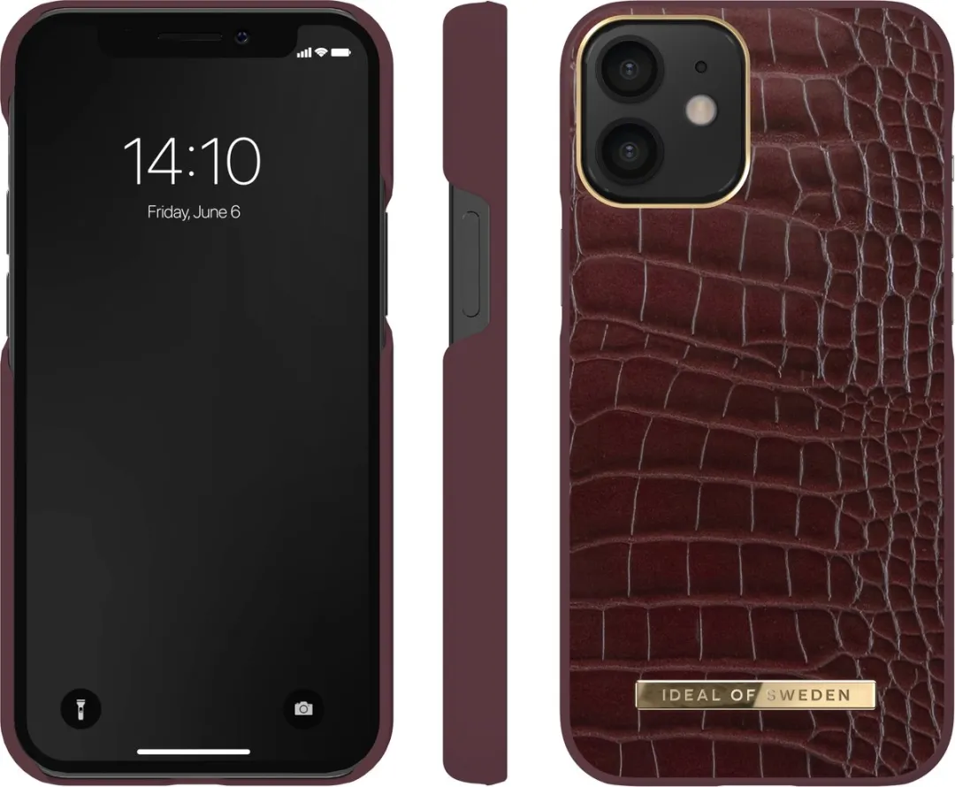 iDeal of Sweden Atelier Case iPhone 12 Mini - Scarlet Croco - afbeelding 4 van 5