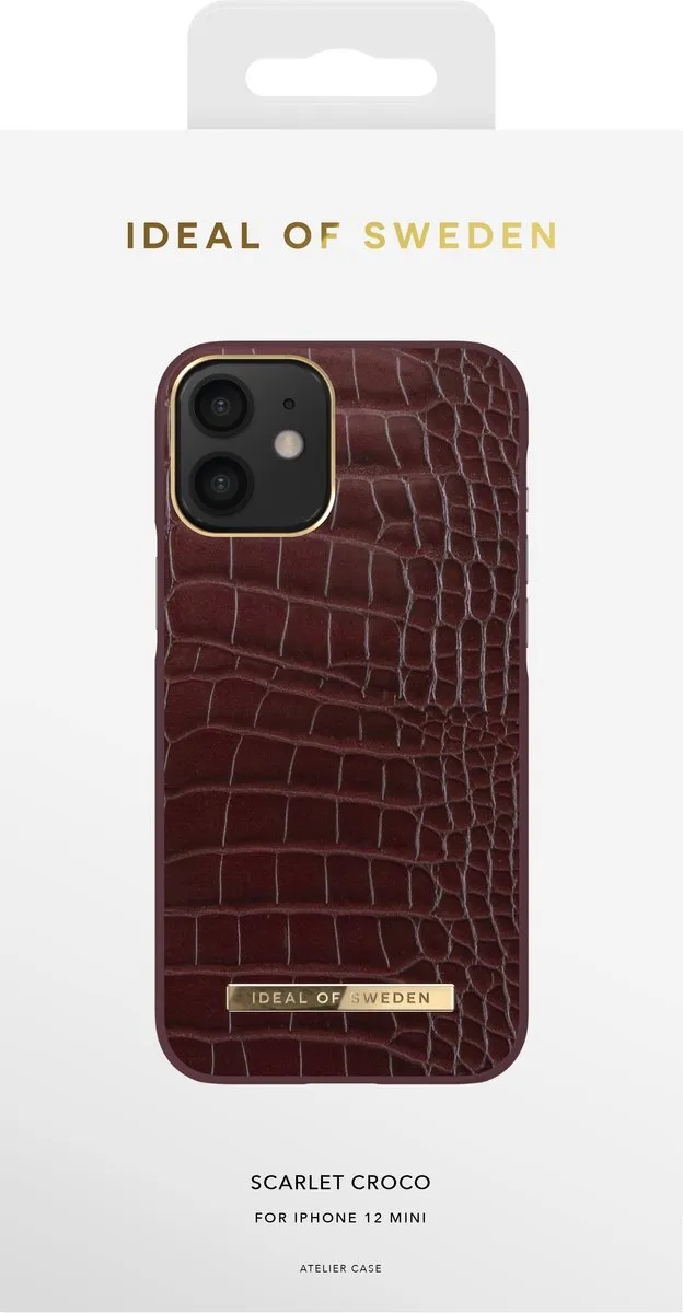 iDeal of Sweden Atelier Case iPhone 12 Mini - Scarlet Croco - afbeelding 2 van 5