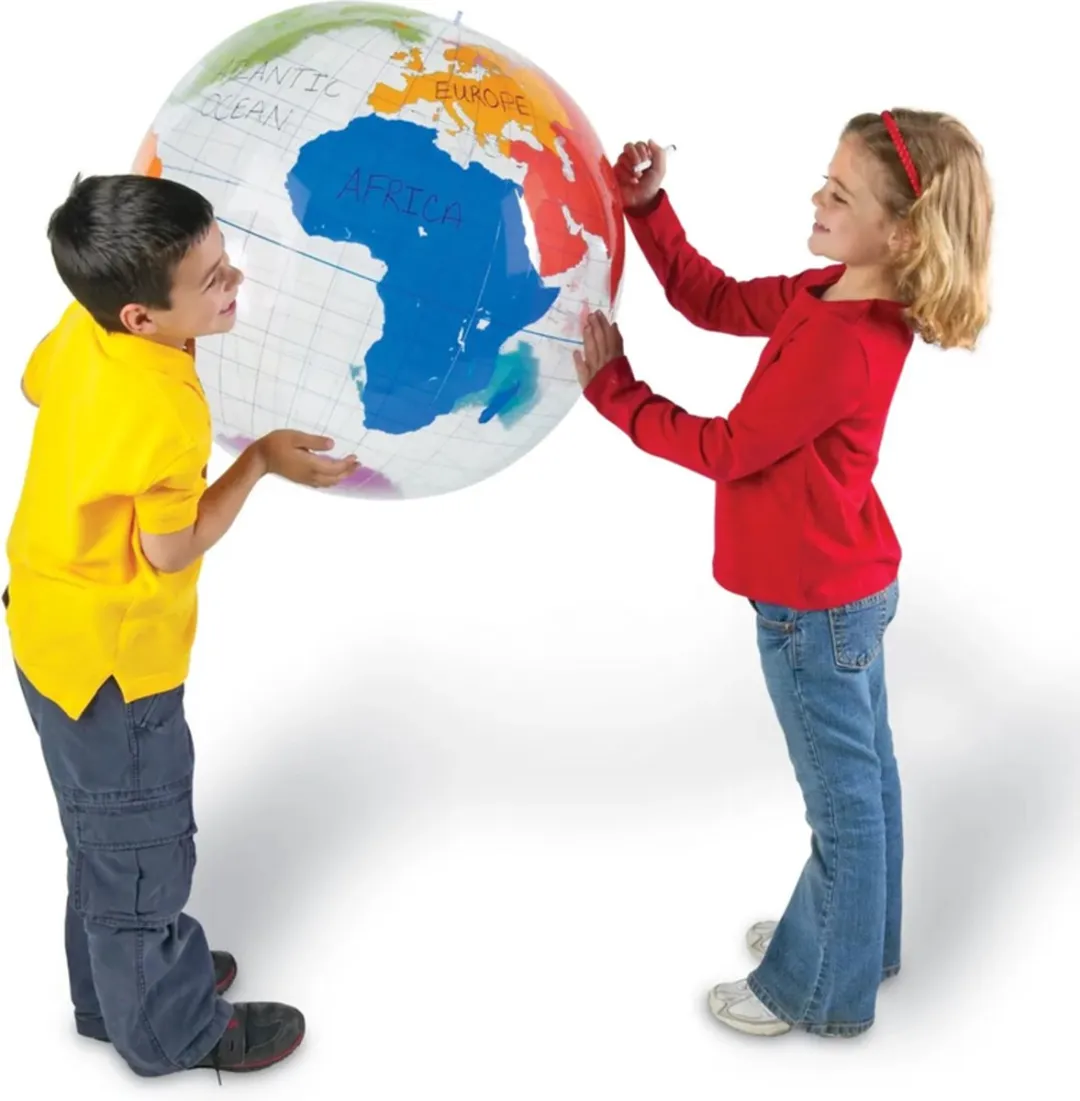 Learning Resources Opblaasbare Beschrijfbare Wereldbol 68,5cm - Multicolor