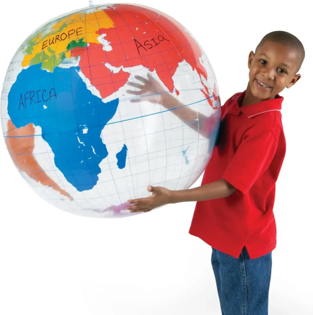 Learning Resources Opblaasbare Beschrijfbare Wereldbol 68,5cm - Multicolor