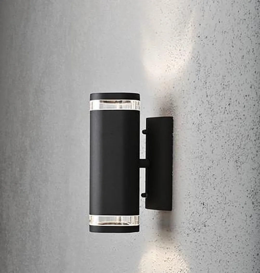 Konstsmide Modena Wandspot Twin GU10 - 2x70W - Matzwart