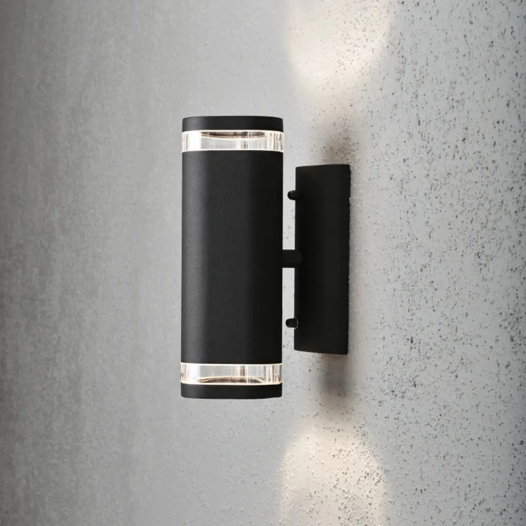 Konstsmide Modena Wandspot Twin GU10 - 2x70W - Matzwart
