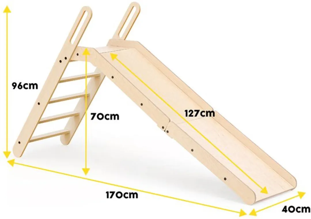 Mamatoyz Montessori Slide Me Houten Glijbaan 13SLDNAT - Opvouwbaar