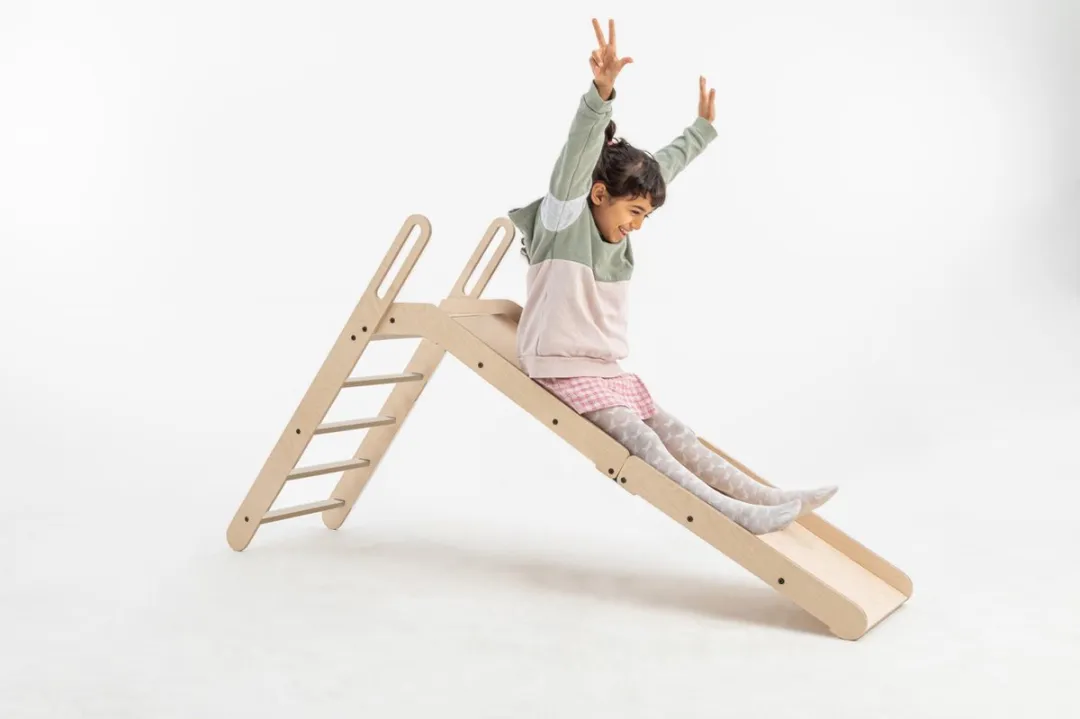 Mamatoyz Montessori Slide Me Houten Glijbaan 13SLDNAT - Opvouwbaar