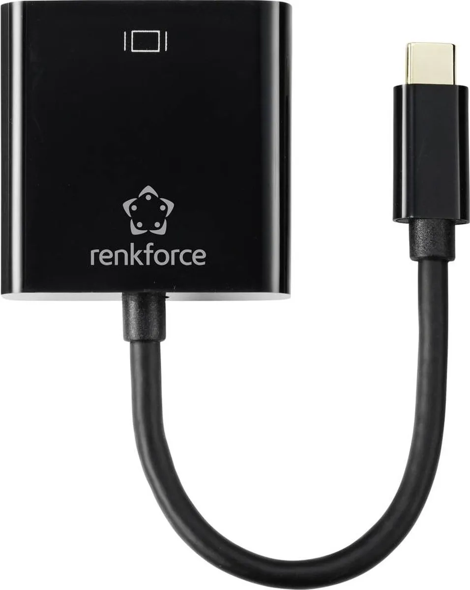 Renkforce RF-4679564 USB-C naar VGA Adapter - Zwart