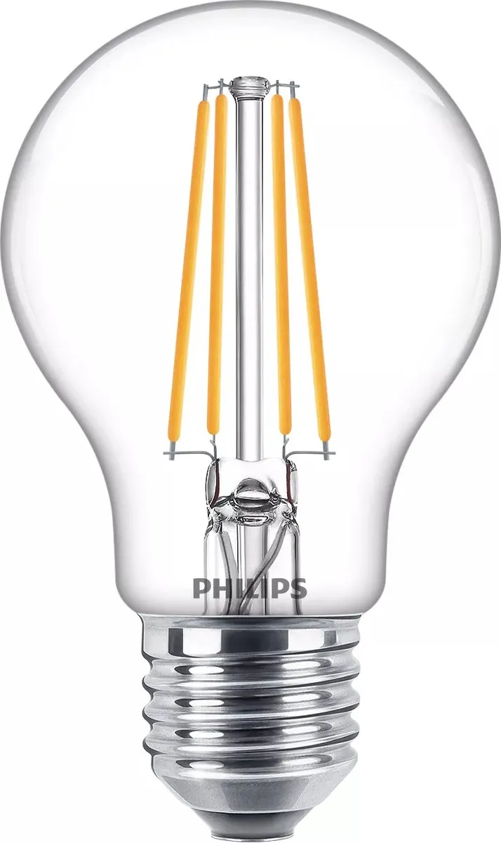 Philips LED Lamp Transparant 7W E27 Koelwit - 6 Stuks