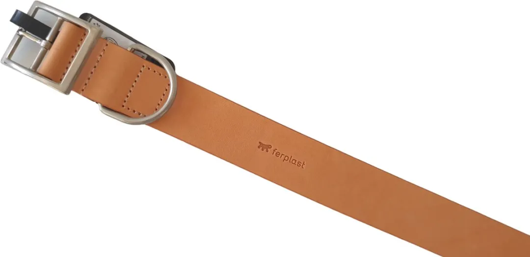 Ferplast Hondenhalsband Natural XL - 61-69cm Kunstleer Bruin