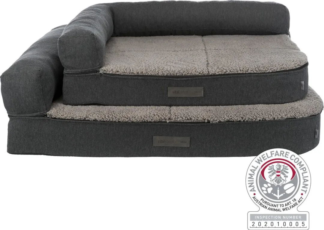 Trixie Vital Hondenmand Sofa Bendson Orthopedisch - 100x80cm - Grijs - afbeelding 5 van 6