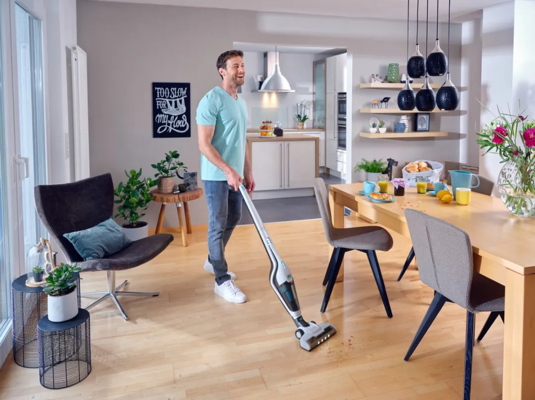 Leifheit Rotaro Powervac 2in1 steelstofzuiger - met kruimelzuiger - 16V