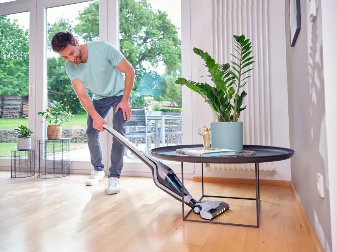 Leifheit Rotaro Powervac 2in1 Steelstofzuiger 16V - 85 Airwatts - Wit/Turquoise - afbeelding 6 van 6