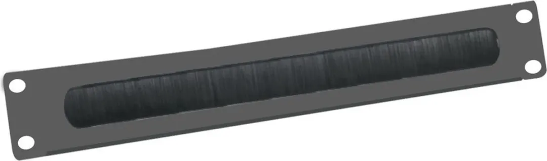 Value 19" Kabeldoorvoerstrook 2HE met borstel - Zwart