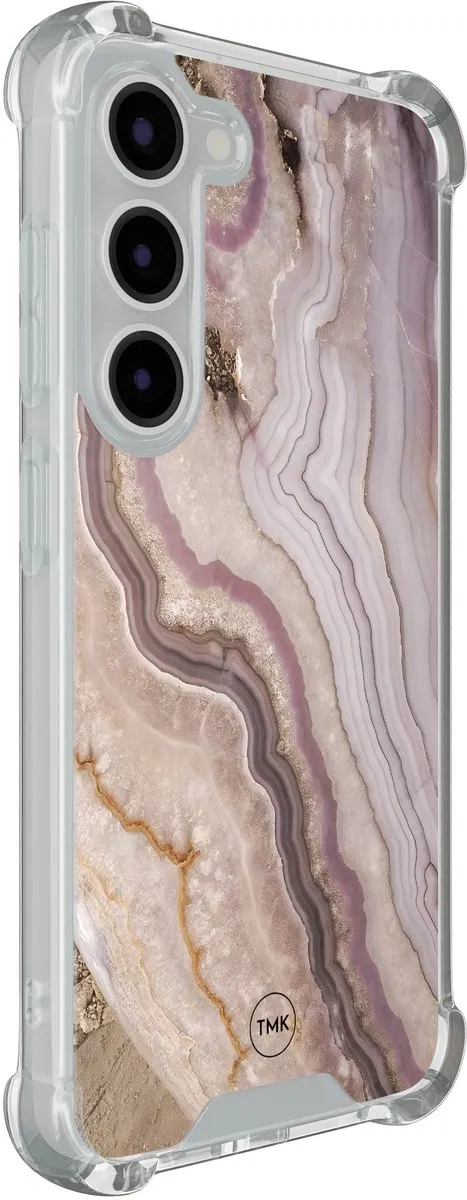 Casevibes Shockproof Hoesje Samsung Galaxy S23 - S/S23/S/010 - Blush Marble