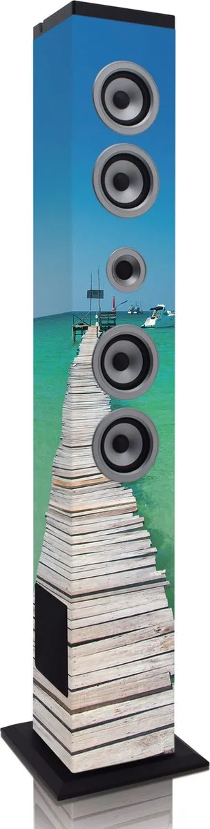 Lenco Ices IBT-6 Bluetooth Speaker Toren - 40W - Zwart - afbeelding 6 van 6