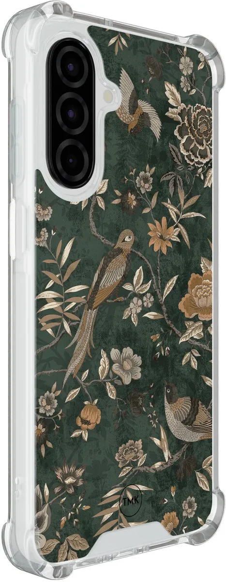 Casevibes Shockproof Hoesje Samsung Galaxy A26 S/A26/S/016 - Khaki Golden Flowers