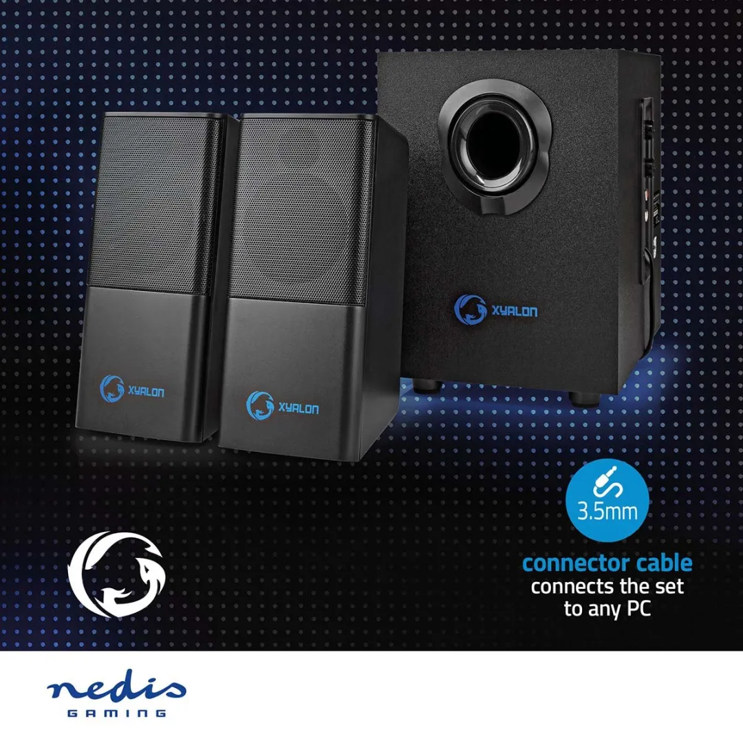 Nedis GSPR10021BK Gaming Speaker 2.1 - 30W - Zwart