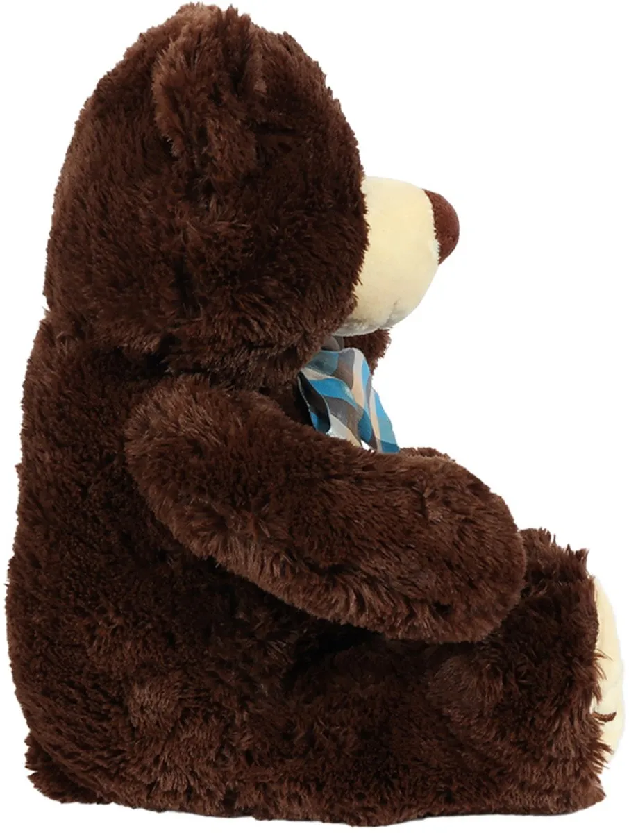 PIA Soft Toys Beer Pluche Knuffel - 32 cm - Donkerbruin
