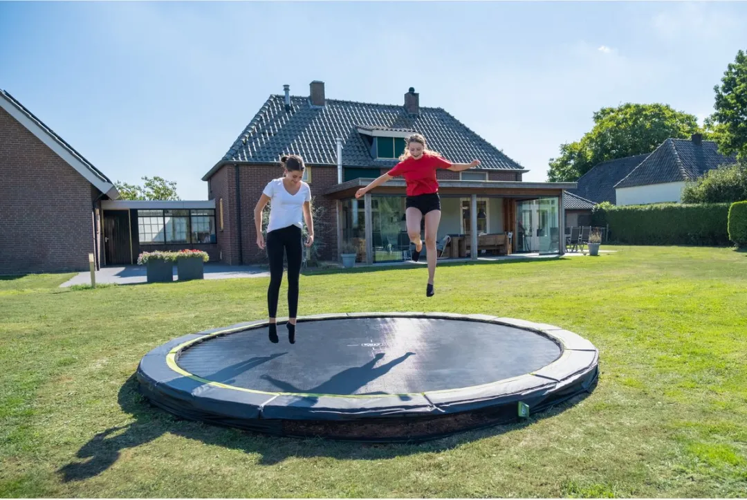 EXIT Silhouette Inground Trampoline Ø427cm - Roze