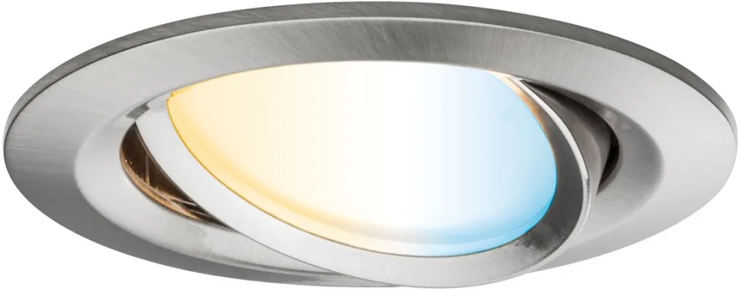 Paulmann Nova Coin LED-inbouwlamp 3x530lm 230V - 50° Tunable White - Staal geborsteld