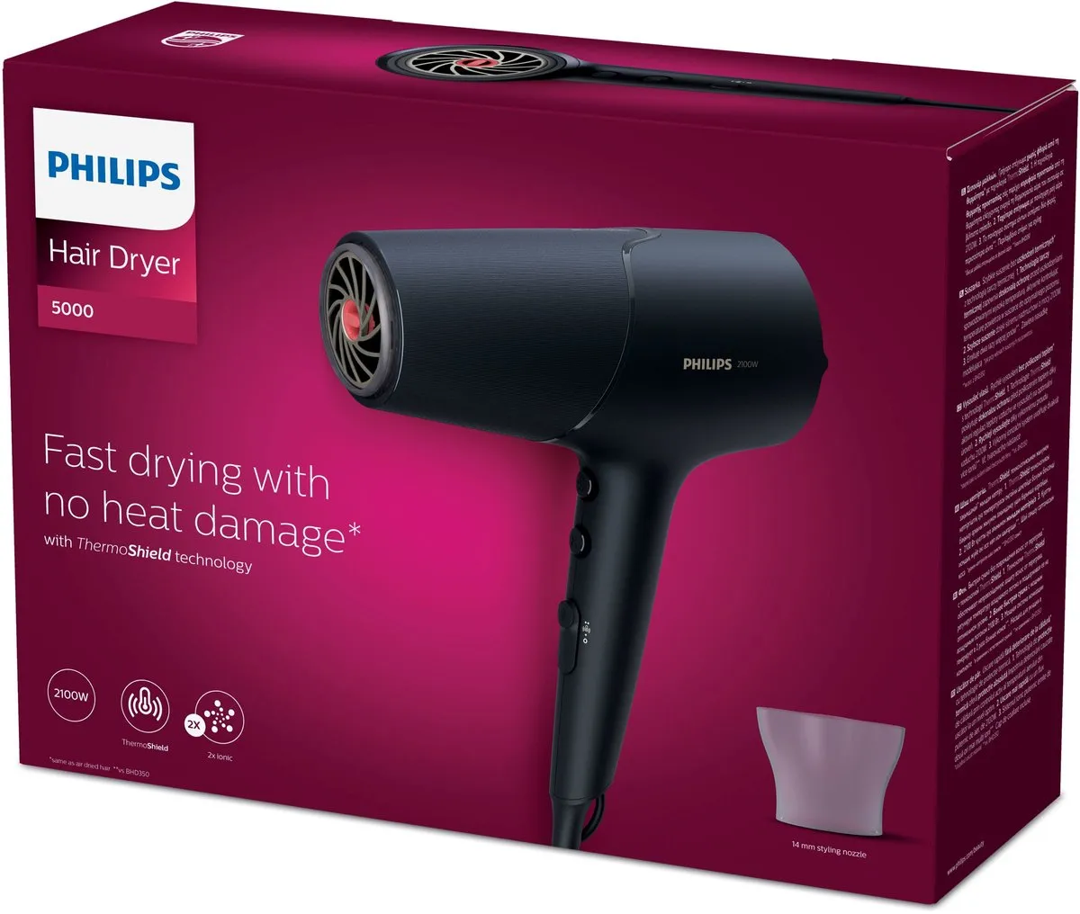 Philips Series 5000 Haardroger BHD504/00 - 2100W - Grijs