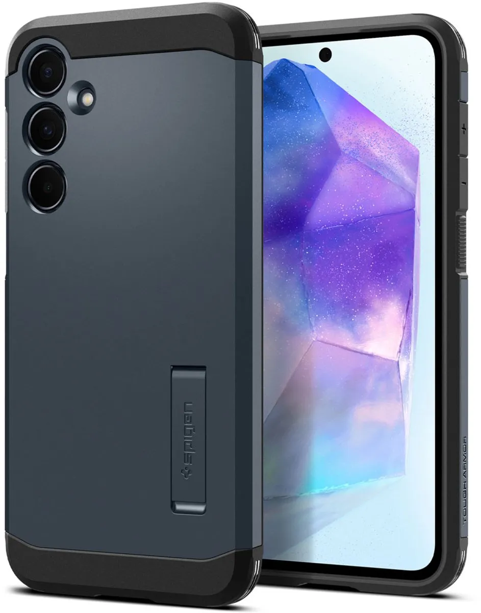 Spigen Tough Armor ACS07531 Hoesje - Samsung Galaxy A55 - Blauw