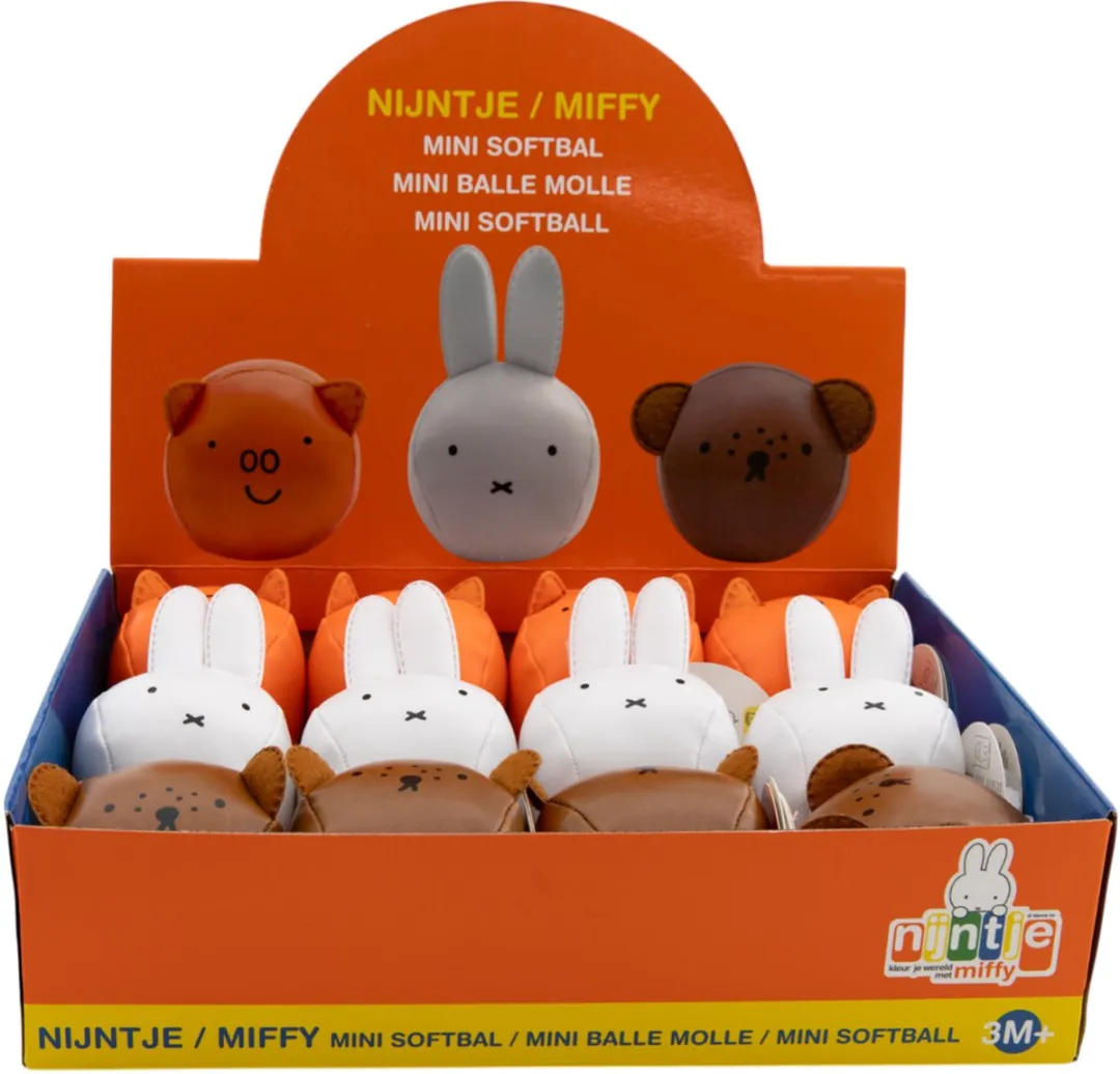 Rubo Toys Nijntje Mini Soft Bal - 12 Stuks - Ø7cm - Meerkleurig