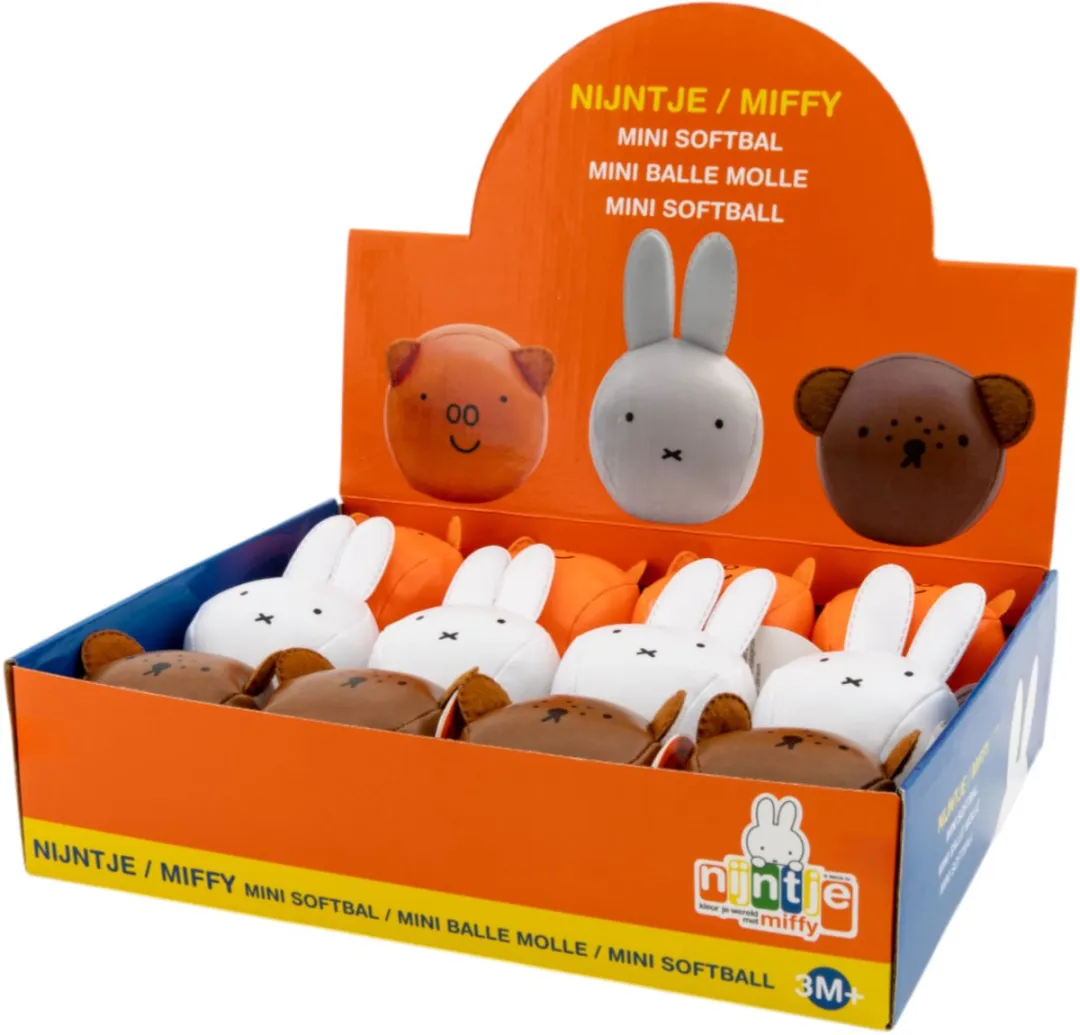 Rubo Toys Nijntje Mini Soft Bal - 12 Stuks - Ø7cm - Meerkleurig