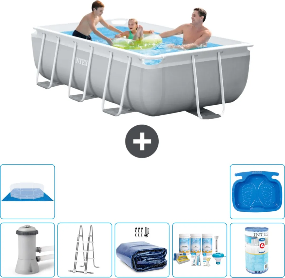 Intex Prism Frame Zwembad 300x175x80cm - Grijs - MPN 26784GN-Grijs