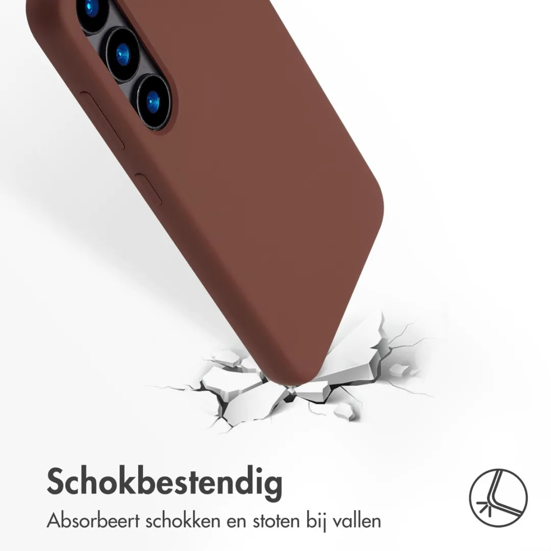Accezz Hoesje Samsung Galaxy S23 - Liquid Silicone Bruin - MagSafe - afbeelding 6 van 6