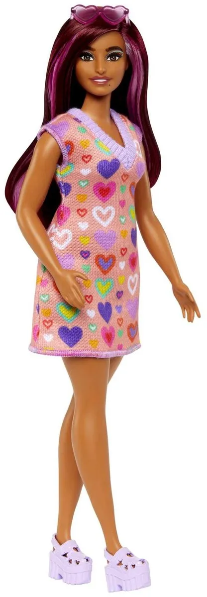 Barbie Modepop Hartjesjurk - Multicolor