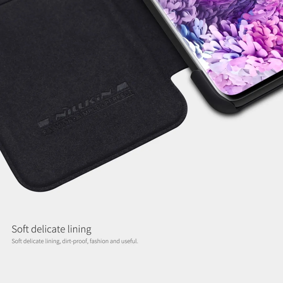 Nillkin Qin Leather Case Hoesje S21 - Zwart - 2 Pasjes - afbeelding 3 van 6