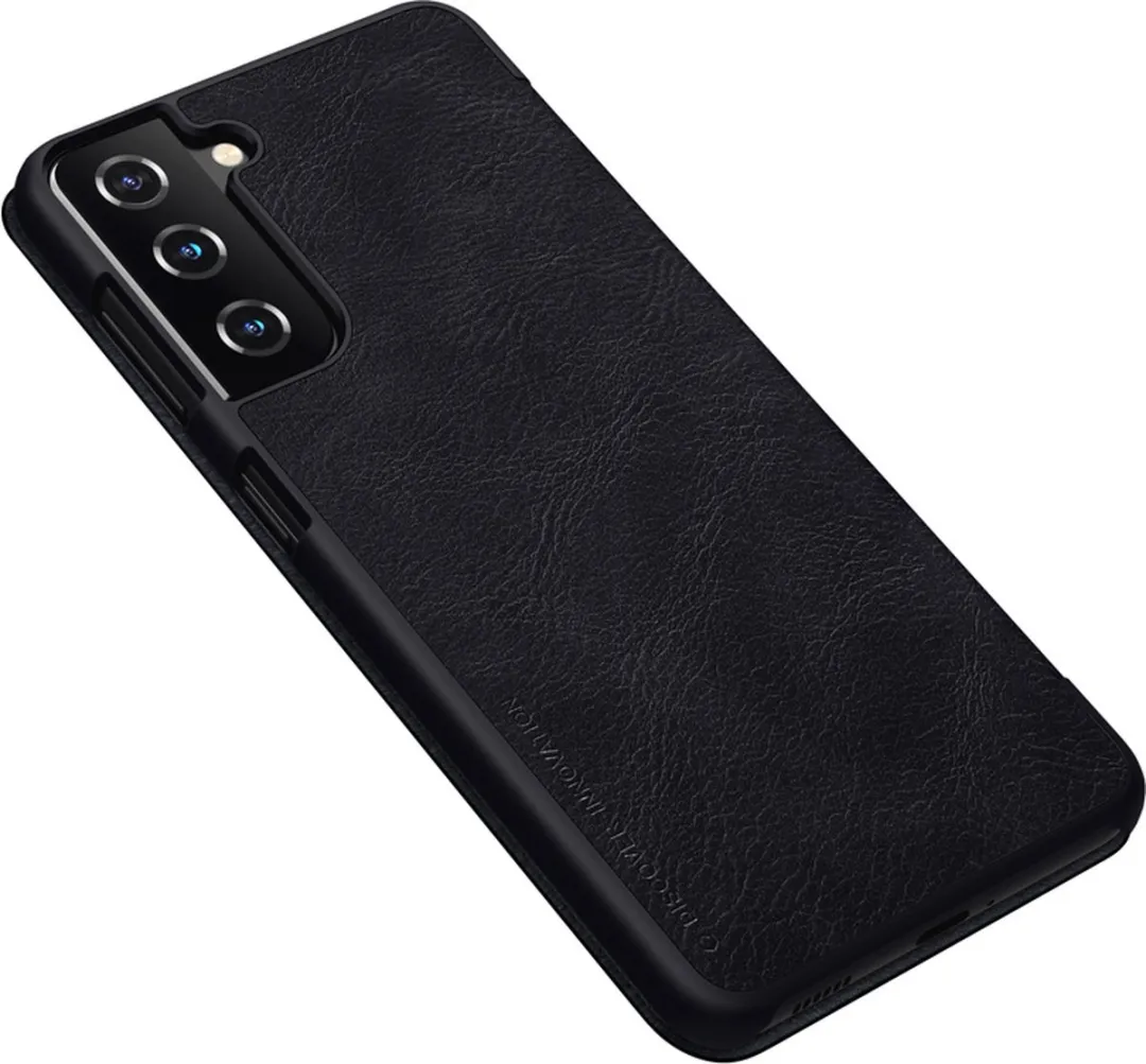 Nillkin Qin Leather Case Hoesje S21 - Zwart - 2 Pasjes - afbeelding 5 van 6