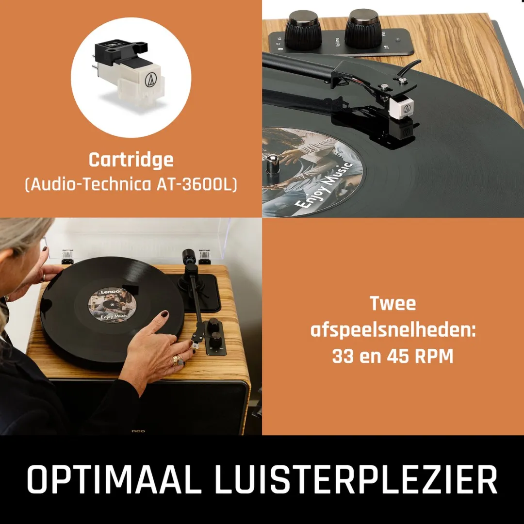 Lenco LS-570OK Bluetooth Platenspeler - Eikenhout