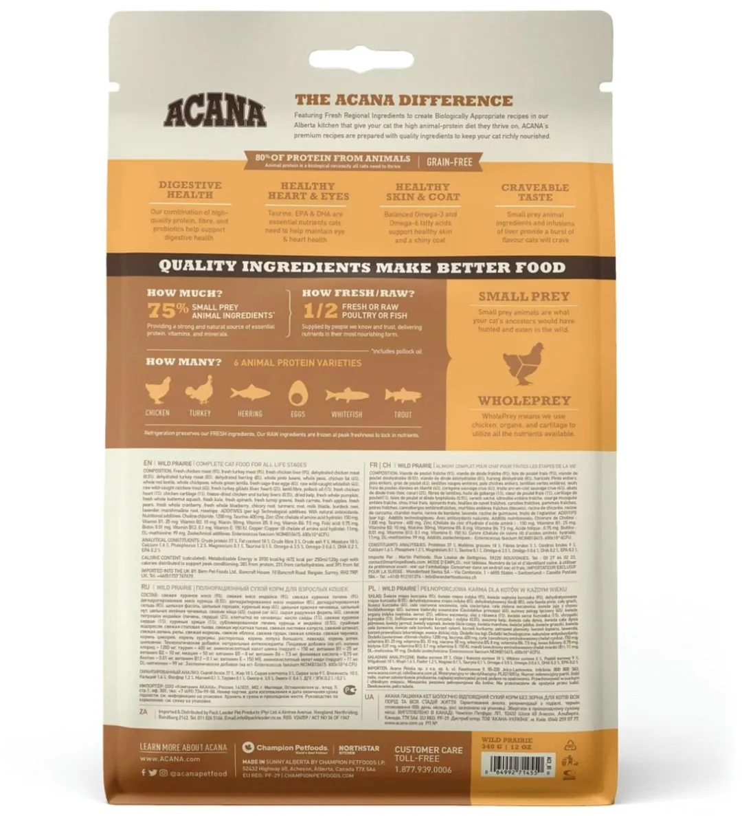 Acana Wild Prairie Kattenvoer 340g