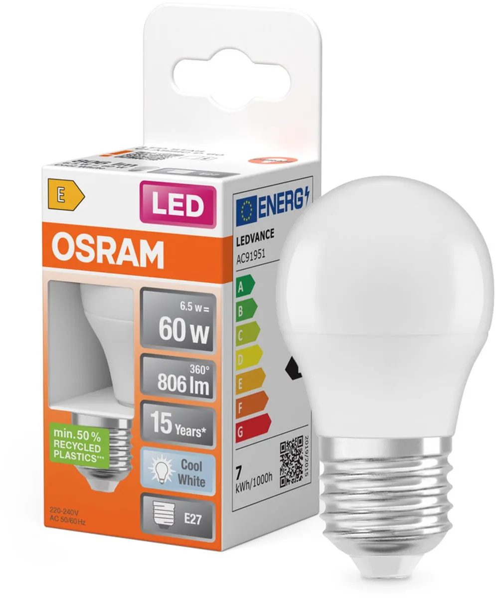 Osram LED E27 7W Neutraalwit