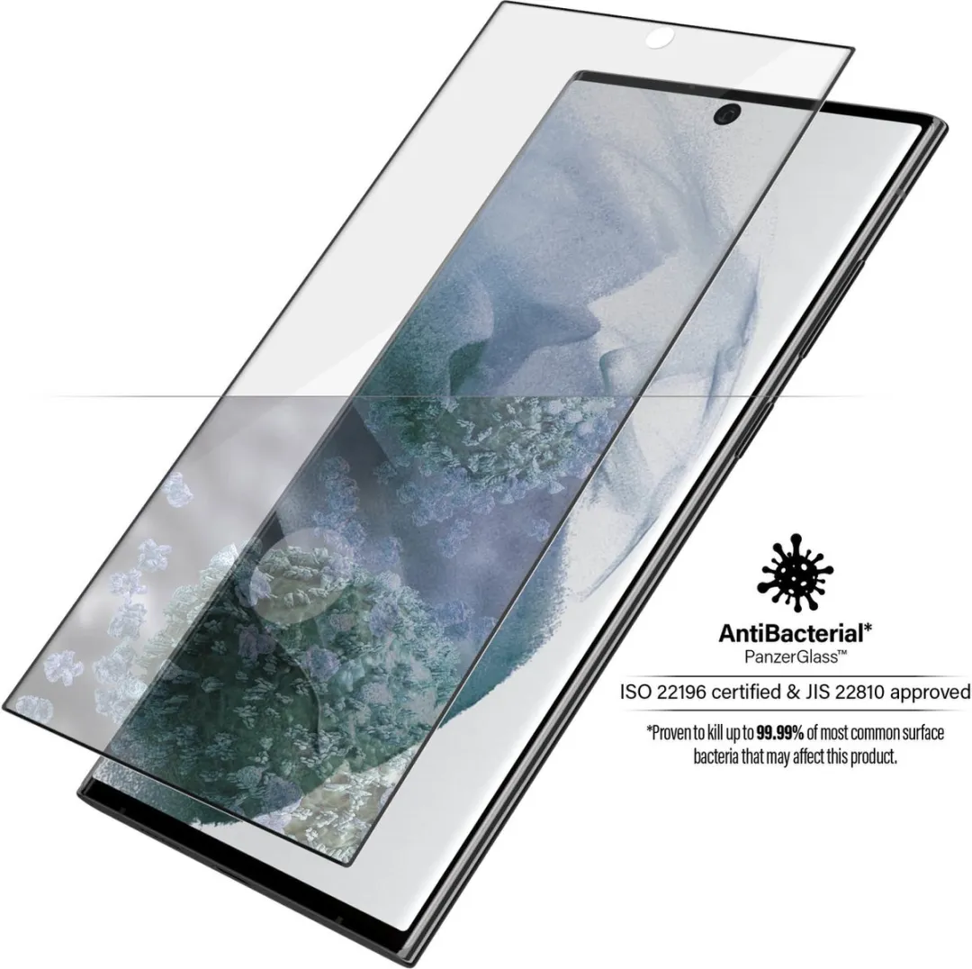 PanzerGlass Screenprotector Samsung Galaxy S22 Ultra - Zwart