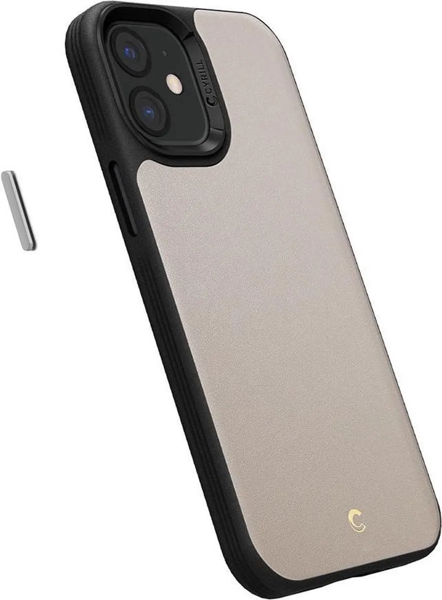 Spigen Ciel Leather Brick iPhone 12 Mini Hoesje - Blauw - afbeelding 6 van 6