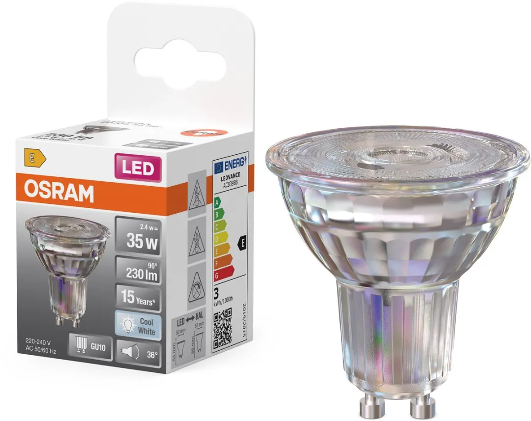 Osram LED Spot Star PAR16 GU10 2,4W - 36° - 230lm - 4000K Koelwit