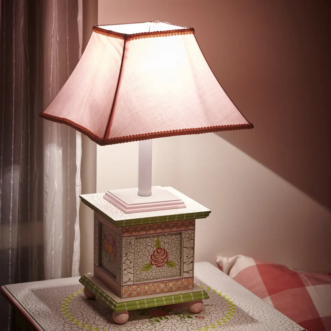 Teamson Kids Tafellamp Kinderkamer - 53 cm - Roze/ Groen