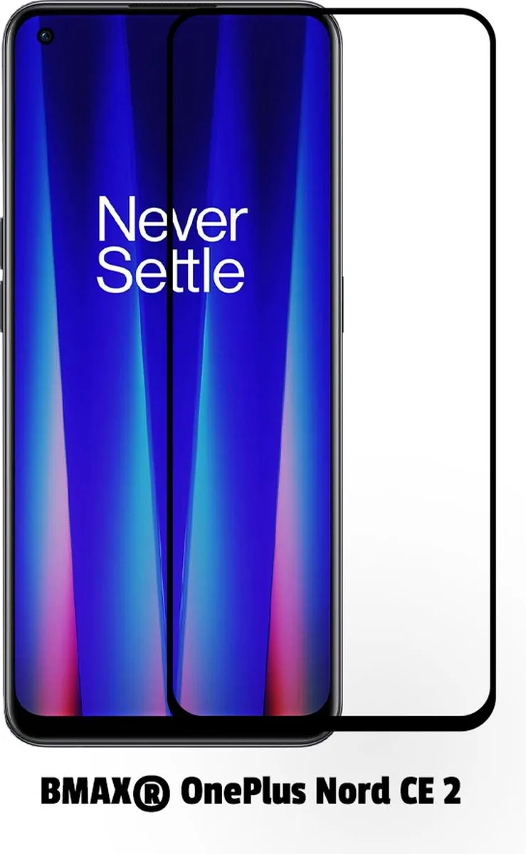 BMAX Screenprotector OnePlus Nord CE2 - 2 Stuks - Zwart