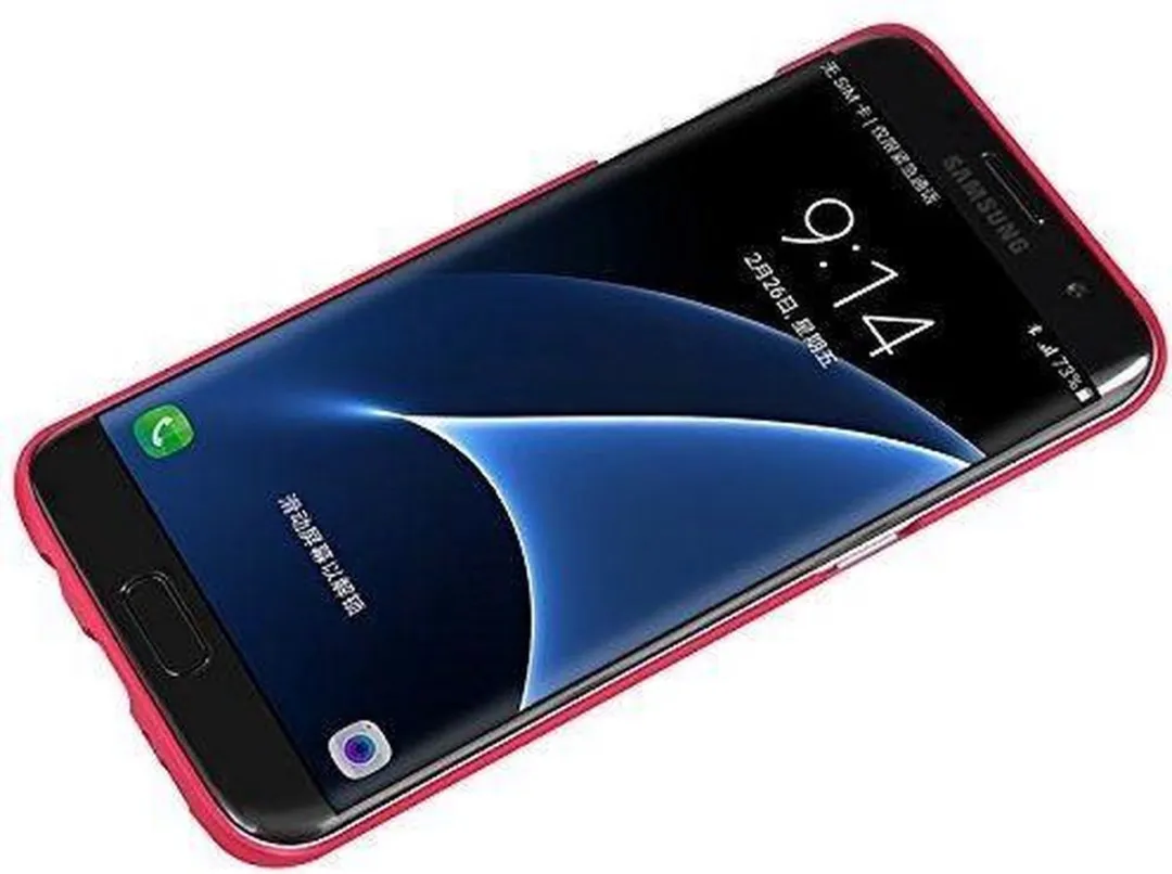 Nillkin Frosted Shield Hoesje Samsung Galaxy S7 Edge - Rood