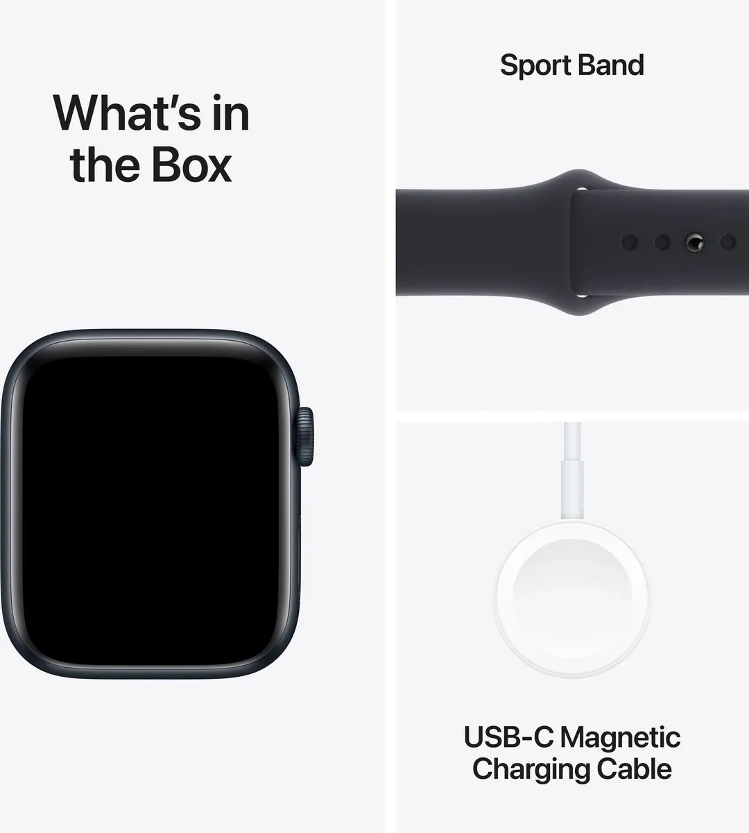 Apple Watch SE 2023 GPS 44mm Midnight Aluminium - Zwart