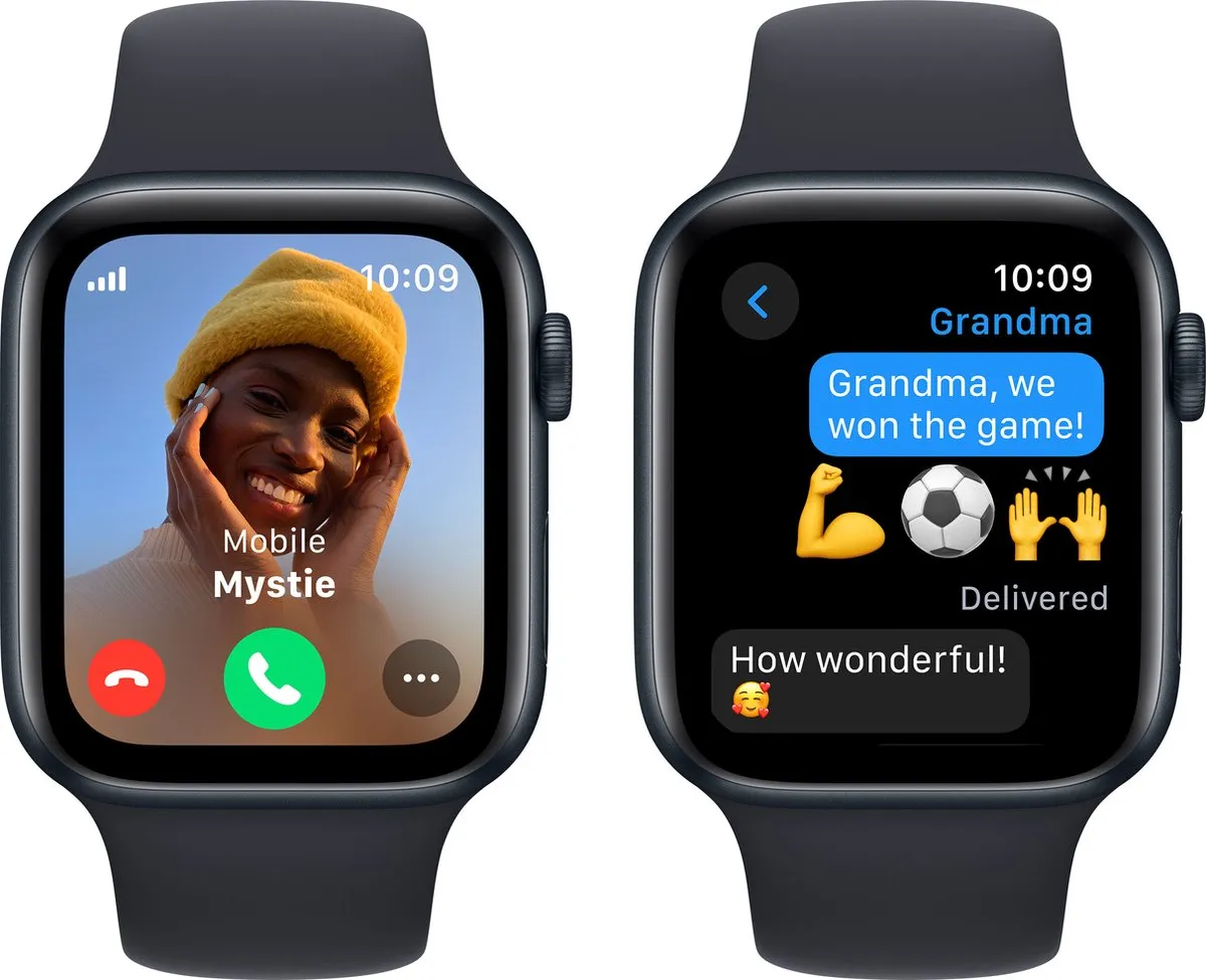 Apple Watch SE 2023 GPS 44mm Midnight Aluminium - Zwart