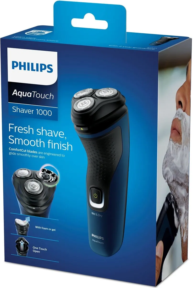 Philips S1121/41 Roterend Scheerapparaat - 3 Mesjes - Zwart