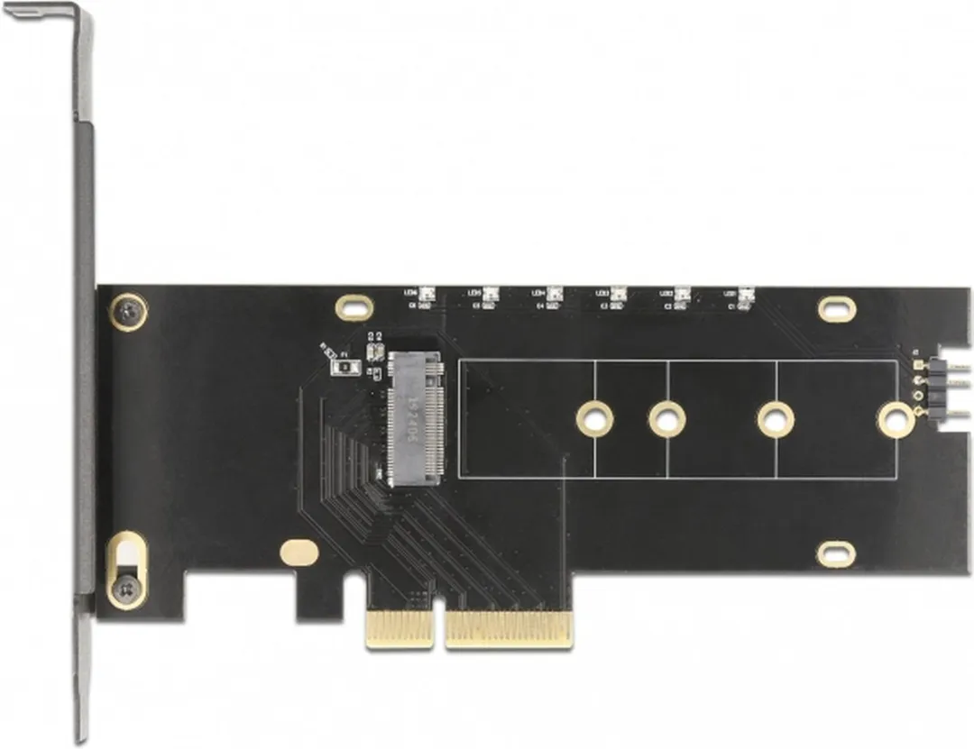Delock PCIe x4 naar M.2 NVMe Kaart - Zwart