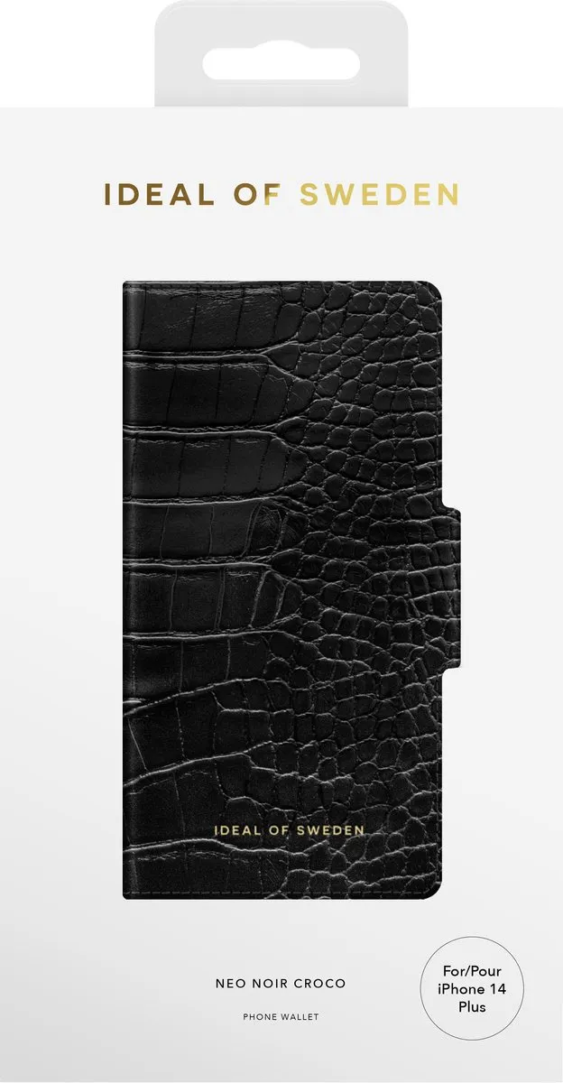 iDeal of Sweden Atelier Wallet Apple iPhone 14 Plus Neo Noir Croco - afbeelding 3 van 6