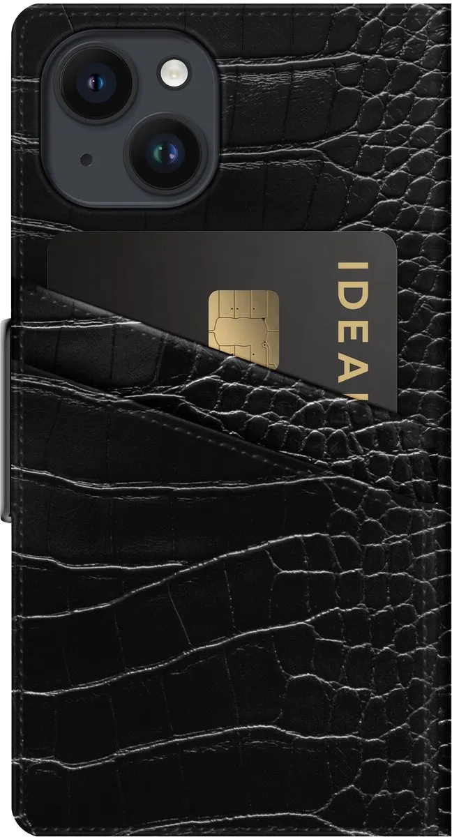 iDeal of Sweden Atelier Wallet Apple iPhone 14 Plus Neo Noir Croco - afbeelding 6 van 6